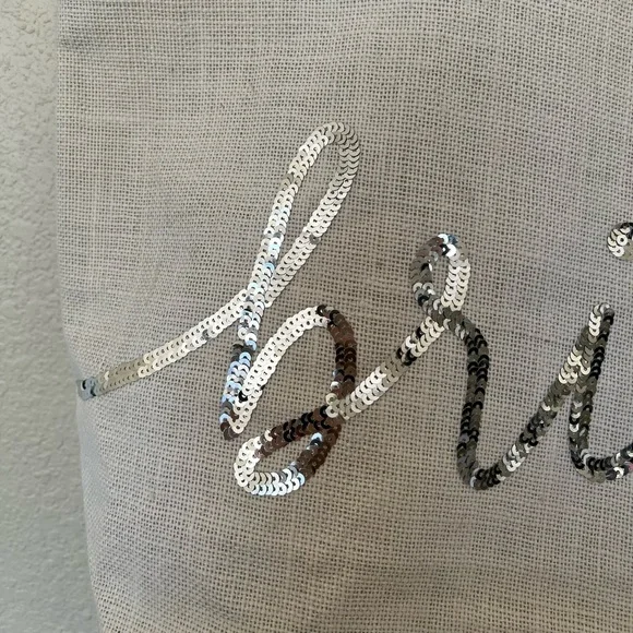 Mud Pie | Silver Sequin Bride Tote Bag - Picture 3 of 11